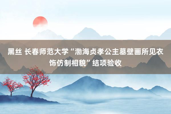 黑丝 长春师范大学“渤海贞孝公主墓壁画所见衣饰仿制相貌”结项验收
