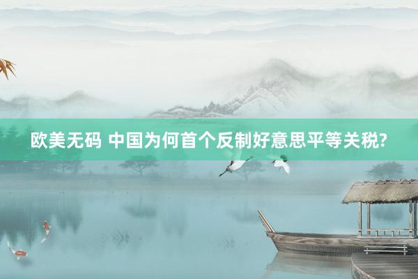 欧美无码 中国为何首个反制好意思平等关税?